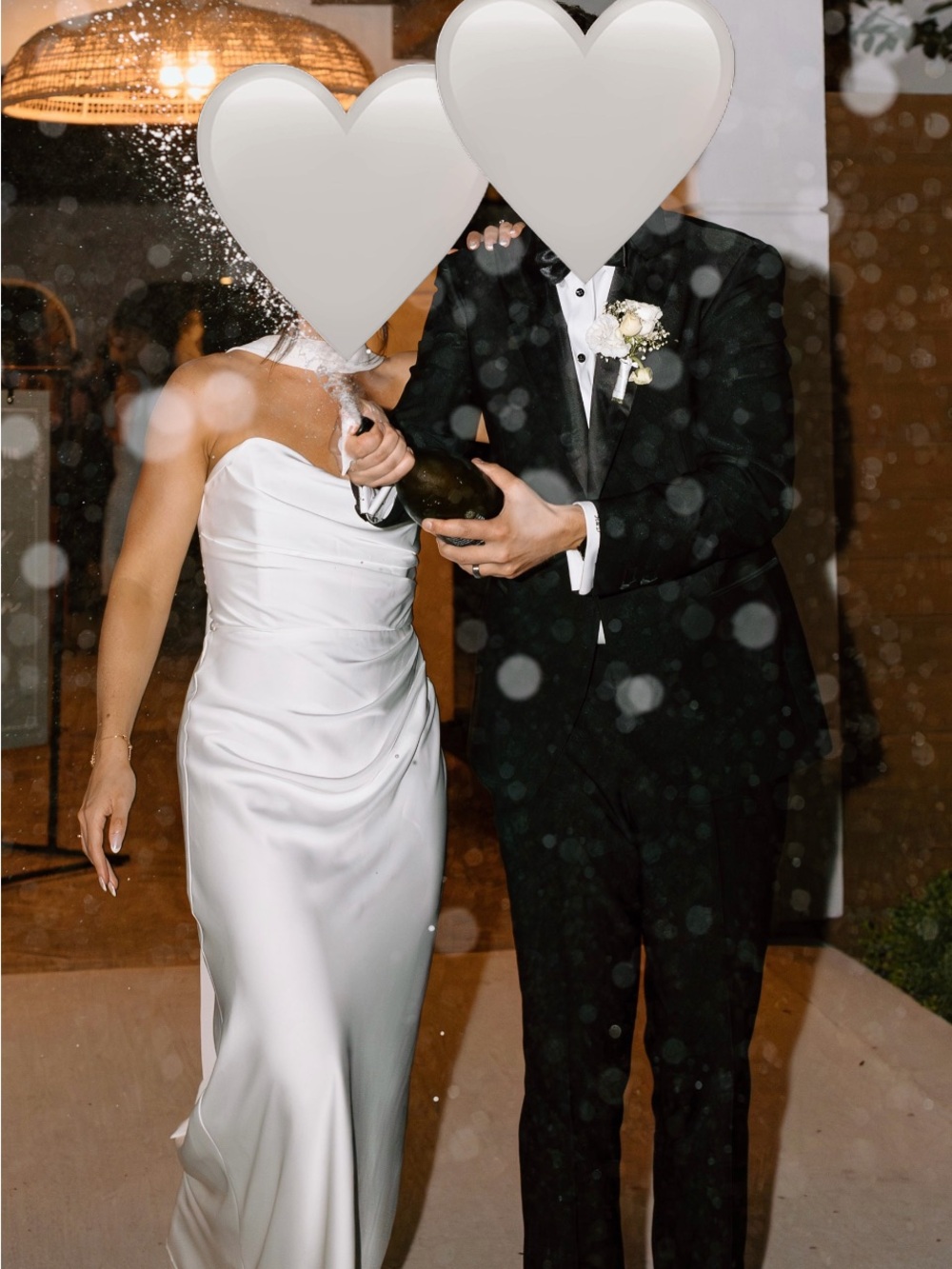 Park & Fifth White Satin Maxi Wedding Dress